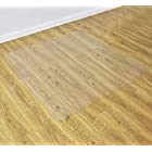 Costway チェアマット 床保護マット 120x120cｍ デスクマット マット 正方形 透明PVC フロアマット 床保護シート 床暖房対応 キズ防止 滑り止め