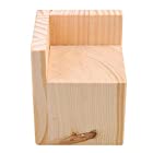 家具ソフトフィート 家具リフター　L型 ウッド 9.5cmx9.5cmx11.7cm 木製 防湿 ベッド デスク テーブル用 8cm高さを上げる ナチュラル