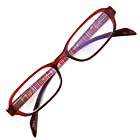 老眼鏡 NEW BL Cutter 801 バネ丁番 ブルーライトカット35％ シンプルで締付け感なし 使いやすい老眼鏡 大ヒットモデル[PrePiar](レッド,+1.5)