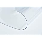 SAIKOU テーブルマット PVC 円形 透明 撥水 テーブルクロス テーブルカバー (厚さ2mm, 直径120cm)
