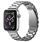 【Spigen】 Apple Watch バンド ステンレス製 Series 5 / 4 (44mm) Series 3 / 2 / 1（42mm）対応 バンド調整可 腕時計 時計バンド アップルウォッチ バンド メタル 3連 ベルト フォーマル モダンフ