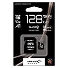 HIDISC microSDXCカード 128GB CLASS10 UHS-I Speed class3(U3), A1/4K対応 SD変換アダプタ/ケース付き HDMCSDX128GCL10V30