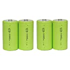 LEXEL 充電式ニッケル水素電池 1.2V 単1形 4本セット 最小容量7500mAh 約500回使用可能 330132