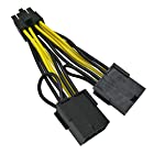 COMeap (2-pack) NVIDIA Graphics Card Power Cable 030-0571-000 CPU 8 Pin Male to Dual PCIe 8 Pin Female Adapter 現像送電線 互換Tesl