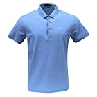 [アキミデ] ポロシャツ メンズ 半袖 poloシャツ 綿 無地 ゴルフ ゴルフウェア ビジネス シンプル 通気性 吸汗速乾 4色仕様です夏季対応メンズ ゴルフウェア メンズ (ブルー, 2XL)