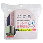 ワタナベ工業(Watanabe Industry) 結露対策グッズ ソフトフラワー 約幅4×長さ180cm サッシ枠用 吸着・断熱 結露テープ (日本製) 954554 2本入
