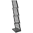 セーフラン(SAFERUN) 折りたたみ式カタログスタンド4段ブラック スチール 折畳時:37x28x16cm 展開時高さ約130cm 約5kg 工具不要で簡単設置