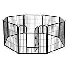 FEANDREA ペットサークル 中大型犬用 ペットフェンス 全成長期使用可 室内外兼用 カタチ変更可 犬ゲージ パネル8枚 折り畳み式 組立簡単 NPPK88H クリスマス