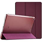 ProCase iPad 10.2"" 8/7 ケース スマートカバー 超スリム 三つ折りスタンド フォリオ保護ケース 半透明バックカバー 対応機種： iPad 10.2"" 第8世代 2020/ 第7世代 2019 - ワイン