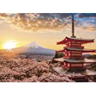 500ピース ジグソーパズル 春暁の富士山と桜(山梨) (38x53cm)