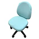 [DauStage] 選べる 13色 オフィスチェアカバー 椅子カバー オフィス用 事務椅子 チェアカバー 伸縮素材 マイクロファイバークロス付き 06，ブルー