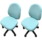 [DauStage] 選べる 13色 オフィスチェアカバー 椅子カバー オフィス用 事務椅子 チェアカバー 伸縮素材 マイクロファイバークロス付き 26，ブルー 2脚