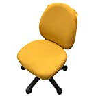 [DauStage] 選べる 13色 オフィスチェアカバー 椅子カバー オフィス用 事務椅子 チェアカバー 伸縮素材 マイクロファイバークロス付き 08，カーキ