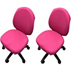 [DauStage] 選べる 13色 オフィスチェアカバー 椅子カバー オフィス用 事務椅子 チェアカバー 伸縮素材 マイクロファイバークロス付き 27，ピンク 2脚