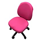 [DauStage] 選べる 13色 オフィスチェアカバー 椅子カバー オフィス用 事務椅子 チェアカバー 伸縮素材 マイクロファイバークロス付き 07，ピンク