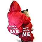 TOMOO 犬のレインコート カップル ペアルック 雨衣 ワンチャンと飼い主の親子お揃い服 ご主人様 ペット 小中大型犬服 ドッグRAINCOAT 黒 赤(犬 赤6XL)