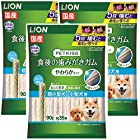 ライオン (LION) ペットキッス (PETKISS) 犬用おやつ 食後の歯みがきガム やわらかタイプ 超小型犬~小型犬用 3個パック (まとめ買い)