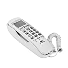 電話機 Mugast 雷保護 通話検索 通話時間の記録 着信番号表示 大きなボタン デスク 壁掛け 固定 有線電話機 ホーム オフィス ホテル用 ホワイト