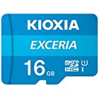 Kioxia 16GB / 32GB / 64GB / 128GB / 256GB microSD Exceria フラッシュメモリーカード アダプター付き U1 R100 C10 フルHD 高速読み取り 100MB/s 16GB LMEX1L0
