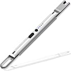 Tenfel 点火ライター USB 充電式 BBQ キチン アウトドア用 ライター アルミ製 長い 電子ライター 軽量 防風 電量表示