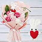 ソープフラワー 花束 バラ 造花 可愛いウサギ 母の日 誕生日 お祝い 結婚記念日