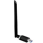 WiFi 無線LAN 子機 1300Mbps USB3.0 WIFIアダプター デュアルバンド 5G/2.4G 802.11 AC 高速通信5dBi 360°回転アンテナ Windows XP/Vista/7/8/10 Mac 10.6-10.1