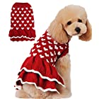 PetGround 犬 服 ハート セーター フリル 犬服 可愛い 犬の服 猫 ペット 散歩 小型犬 パピー ペット用品 ドッグウェア コスチューム
