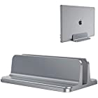 ノートパソコン スタンド 縦置き 収納 ホルダー幅調節可能 スペース節約 ノート pc スタンド アルミ合金素材 Vertical Laptop Stand Designed for MacBook Pro Air Mini Clamshell