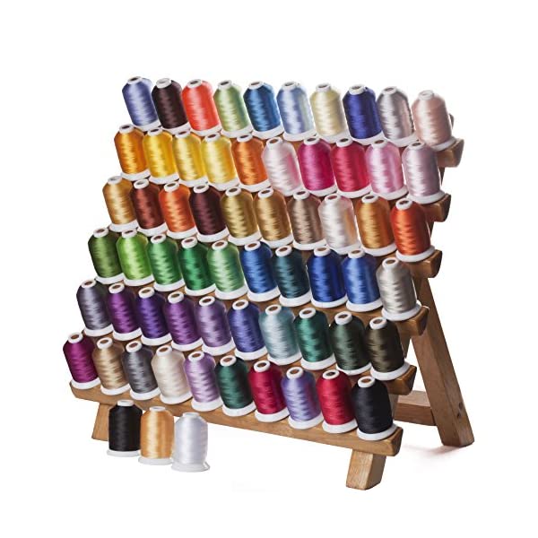 Simthread 家庭用刺繍機用の63色 1000Mポリエステル刺繍ミシン糸ハンド