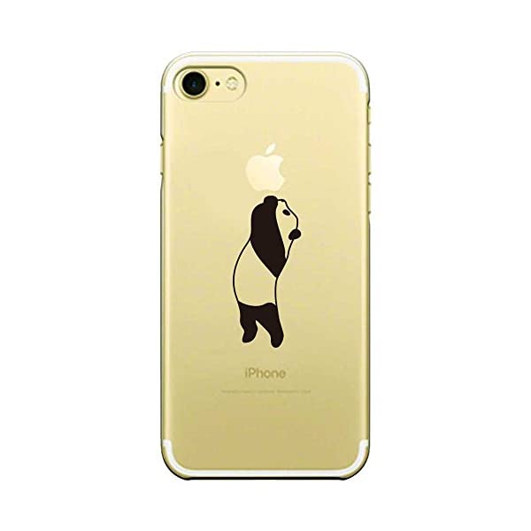 Iphone 8 モデル着用 注目アイテム ケース ハード Pc クリアケース 8 チョイ足し カバー りんごを持ち上げるパンダ