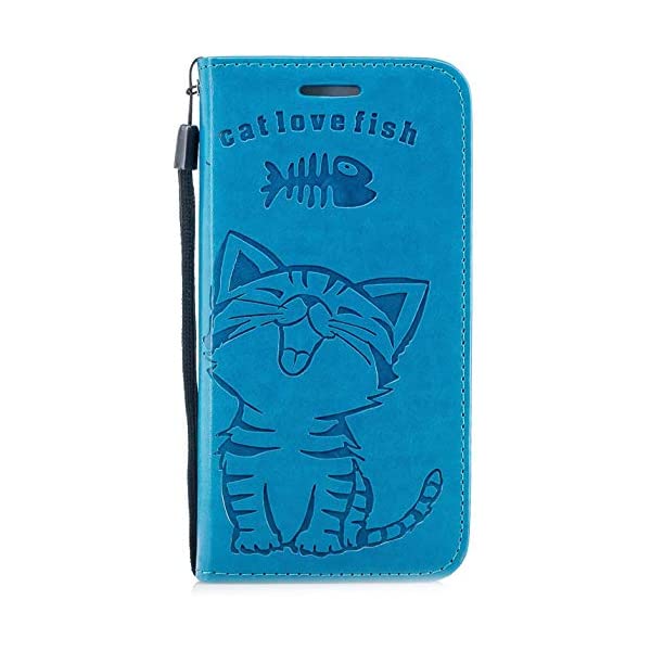 Iphone Se ケース 第2世代 Iphone８ Iphone７ケース Iphone6 6s手帳 かわいい 魚柄と猫柄 ねこ にゃんこ ストラップ付き カードホルダー Tpu スタンド 機能 アイフォンseケース 年