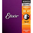Elixir エリクサー アコースティックギター弦 NANOWEB 80/20ブロンズ Extra Light .010-.047 #11002 【国内正規品】