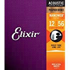 Elixir エリクサー アコースティックギター弦 NANOWEB フォスファーブロンズ Light Medium .012-.056 #16077 【国内正規品】