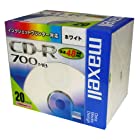 maxell データ用 CD-R 700MB 48倍速対応 インクジェットプリンタ対応ホワイト20枚 5mmケース入 CDR700S.ST.PW1P20S