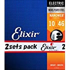 Elixir エリクサー エレキギター弦 NANOWEB Light .010-.046 #12052 2個セット 【国内正規品】