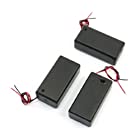 uxcell 電池ボックス バッテリーケース 電池ケースホルダー オン／オフスイッチ プラスチック製 9V 3個セット