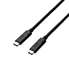 エレコム USB-Cケーブル C-C 0.5m USB3.1Gen2 認証品 PD対応 5A出力 ブラック USB3-CC5P05NBK