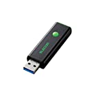エレコム USBメモリ USB3.0対応 Windows10対応 Mac対応 暗号化セキュリティソフト付 ノック式 64GB グリーン MF-PSU364GGN