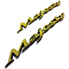 MAXIMASELECT エンブレム ヤマハ マジエスティ125 マジェスティ250 外装 パーツ の 基本 (金 「 ゴールド 」)