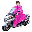 男女兼用 バイク 自転車 スクーター 用 レインコート ポンチョ 防水 フリーサイズ 雨具 雨合羽 カッパ 屋外作業 アウトドア (ピンク)