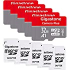 Gigastone Micro SD Card 32GB マイクロSDカード フルHD 5Pack 5個セット 5 SDアダプタ付 5 ミニ収納ケース付 SDHC U1 C10 90MB/S 高速 メモリーカード Class 10 UHS-I Full H