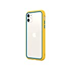 RhinoShield iPhone 11/XR CrashGuard NX バンパーケース | 3.5mの落下衝撃からも保護 衝撃吸収 スリム設計 耐衝撃保護カバー 薄型軽量 背面のないスタイリッシュデザイン - イエロー/アジュールブルー