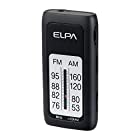 ELPA(エルパ) AM/FMスリムラジオ ER-S61F ブラック 幅42×高さ83×奥行17mm