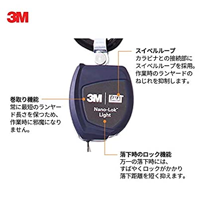 ヤマダモール | [新規格適合] 3M 巻取り式ランヤード 軽量型 ツイン