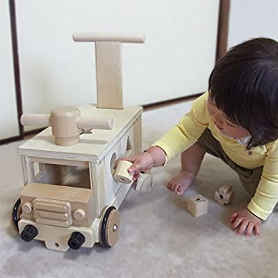 ヤマダモール | 遊び方いろいろ 木製 ぶろっくバス 乗用 玩具 カタカタ