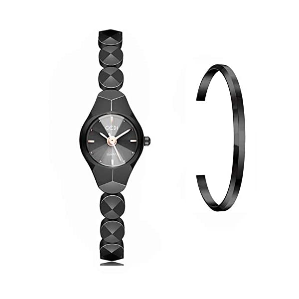 Gedi レディース 腕時計 Ins 個性 人気 女性用 時計 ミニかわいい風 ブラック
