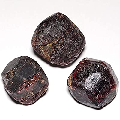 N2 在庫一掃売り切りセール Stone Natural 天然鉱物 アルマンディン ガーネット 鉄礬柘榴石 Almandine 結晶 約15 25mm 3個 産出地 中国 Garnet 原石