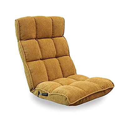 明光ホームテック モコモコが気持ちいい レバー式座椅子 イエロー リクライニング 14段階 発売モデル FLM-ハンナ ハイバック 推奨 座椅子