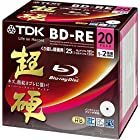 TDK 録画用ブルーレイディスク 超硬シリーズ BD-RE 25GB 1-2倍速 ホワイトワイドプリンタブル 20枚パック 5mmスリムケース BEV25HCPWA20A