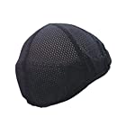 年中使える 帽子類のインナーキャップ『高吸水シート付きヘルメットインナー」ブラック９６０ (1)